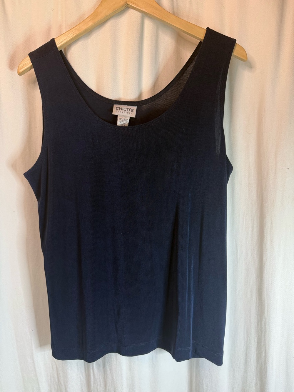 Chico's Navy Scoop Neck Tank
